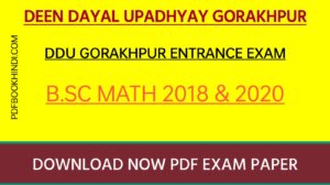 DDU Entrance Exam Paper PDF B.SC Math 2020 New